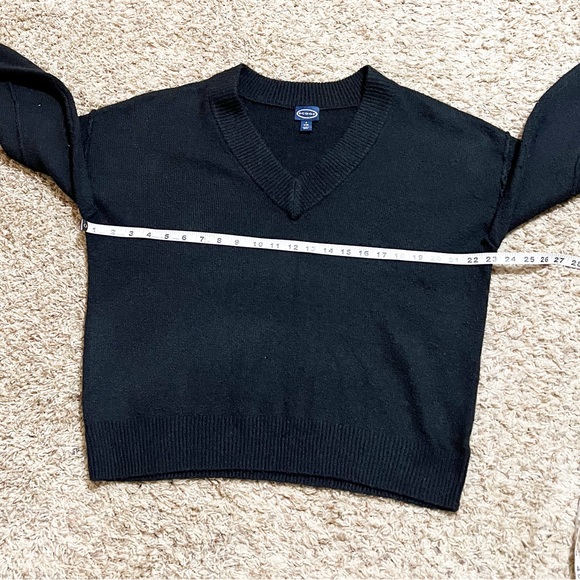 [Scoop] Black V-Neck Pullover Sweater - Picture 8 of 9